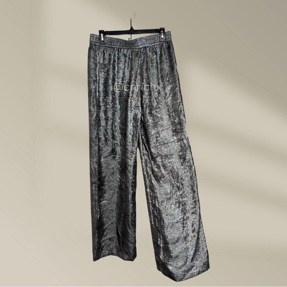 Zara Metallic Gray Pants